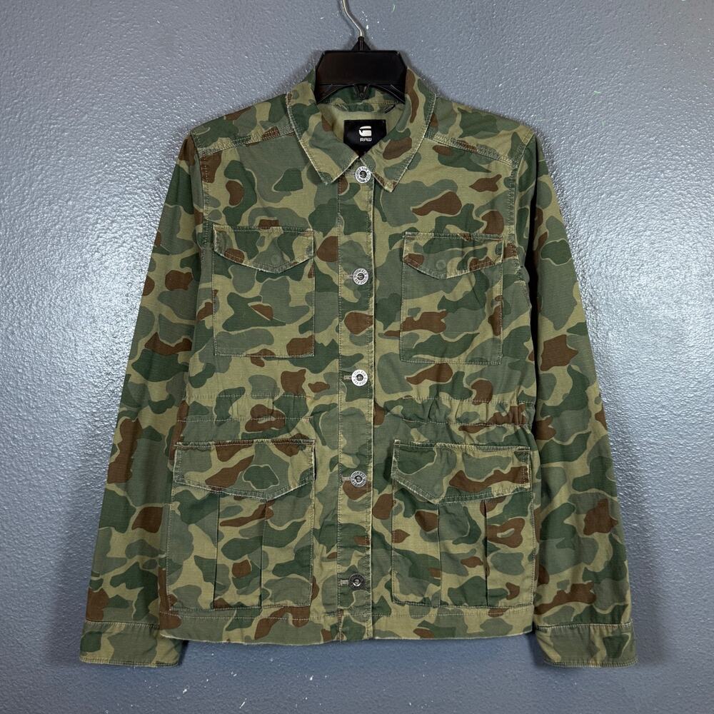 G-star S women’s cargo army overshirt jacket shirt 100% cotton